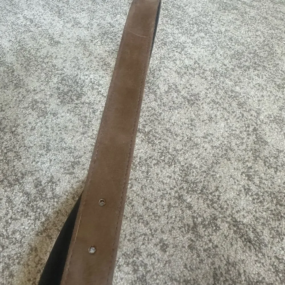 Carlisle & Karen CALLAN Tan Suede Statement Belt L